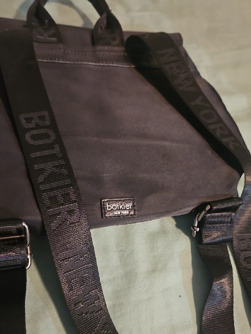 Botkier Black Backpack with Branded Straps